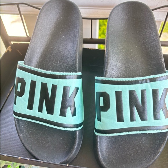 Victoria's Secret Pink Womens Slides Slip On Sandals Slippers Flip Flops - Picture 6 of 9